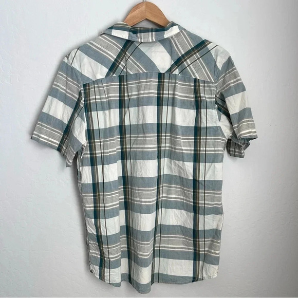 The North Face Men's Teal Green Plaid Short Sleeve Button Up Shirt Size Medium - Picture 4 of 4